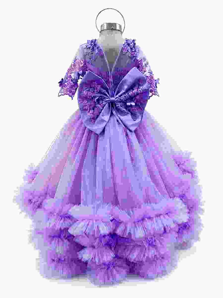 Vestido lila - vista posterior