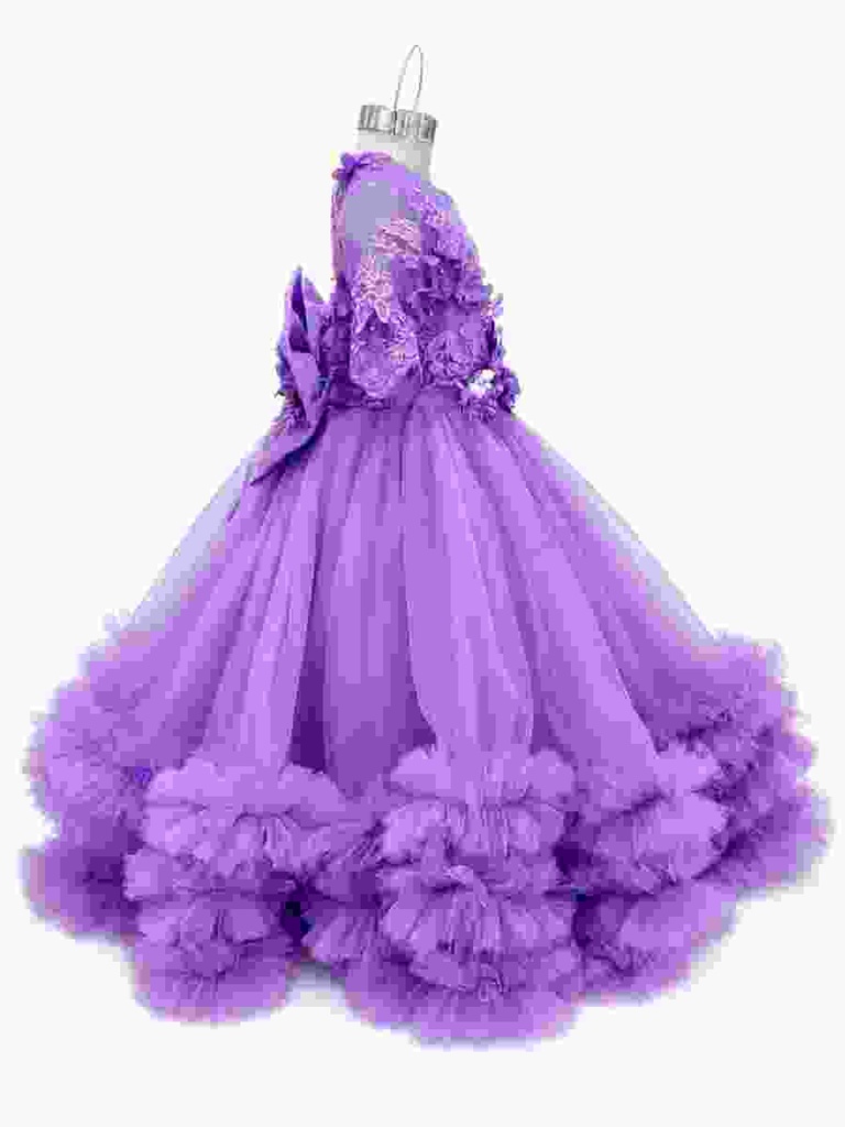 Vestido lila - vista lateral