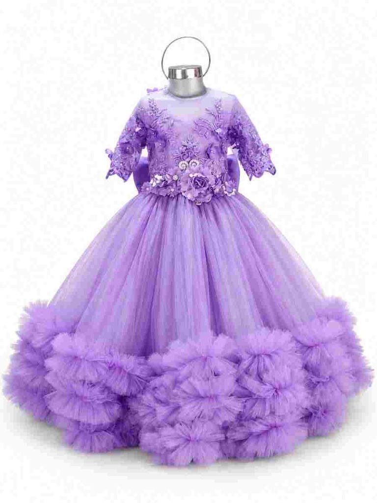 [0011338] Vestido de Presentación para Niña Lila 3 a 4 Años